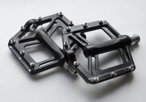 mountain bike pedals on an isolated white background